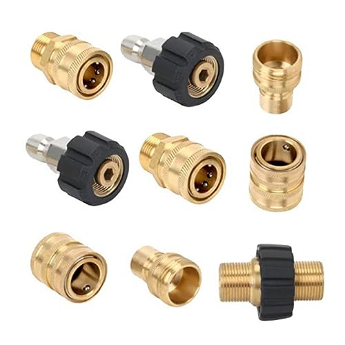 Vielseitiges Hochdruckreiniger Adapter Set Metrisches M22-Gewinde Schnellanschluss M22-14 Anschluss Korrosionsbeständig Hochdruckreiniger Adapter Set von WUURAA