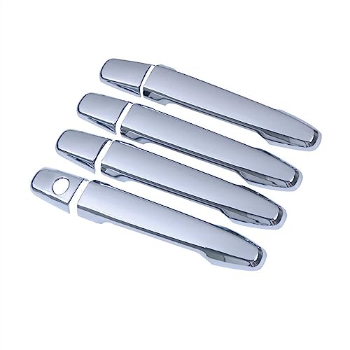 WUURAA Türschnalle Auto-Trim-Aufkleber Styling-Zubehör Für Citroen Für C-Crosser 2007–2016 Carbon-Faser-Chrom-Türgriff-Abdeckungen (Color : 3) von WUURAA