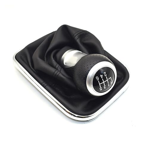 WUWMTUTCK 12mm 5/6 Geschwindigkeit Auto Schaltknauf Hebel Shifter Gaitor Boot Fit for Volkswagen 1999-2004 Golf 4 IV MK4 GTI R32 Bora Jetta MT(6 Speed-01) von WUWMTUTCK