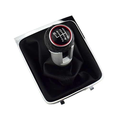 WUWMTUTCK 5/6 Gang M Schaltknauf Hebel Stick Gamasche Kofferraumabdeckung Kragen Passend for Volkswagen Passend for VW Passat B6 2005–2011 Auto-Styling-Zubehör(GTI 6 Speed) von WUWMTUTCK