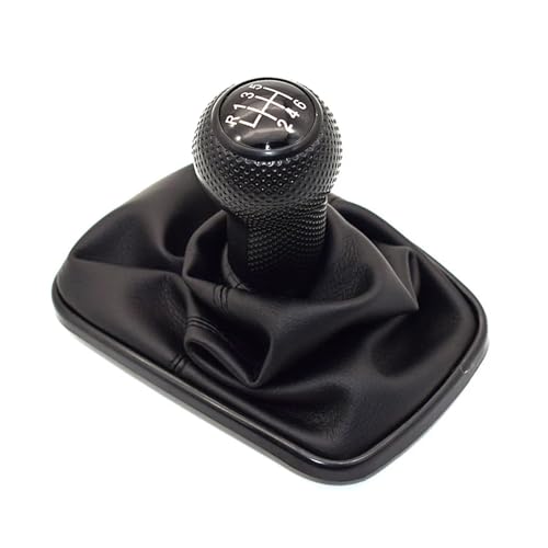 WUWMTUTCK 5/6 Geschwindigkeit 12 mm Schaltknauf Hebel Schalthebel Gamasche Boot Fit for Volkswagen Fit for VW Golf 4 IV MK4 GTI R32 Bora Jetta 1999–2004(6 Speed-02) von WUWMTUTCK