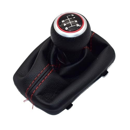 WUWMTUTCK 6-Gang-5-Gang-Schaltknauf, Hebelknauf, Gamasche, Kofferraumabdeckung, passend for Audi / A3 / S3 8L 2001 2002 2003(6 Speed H01) von WUWMTUTCK