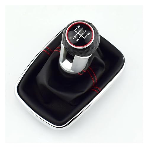 WUWMTUTCK Fit for Volkswagen 1999-2004 Golf 4 IV MK4 GTI R32 Bora Jetta MT 12mm 5/6 geschwindigkeit Auto Schaltknauf Hebel Shifter Gaitor Boot(GTI 5 Speed) von WUWMTUTCK