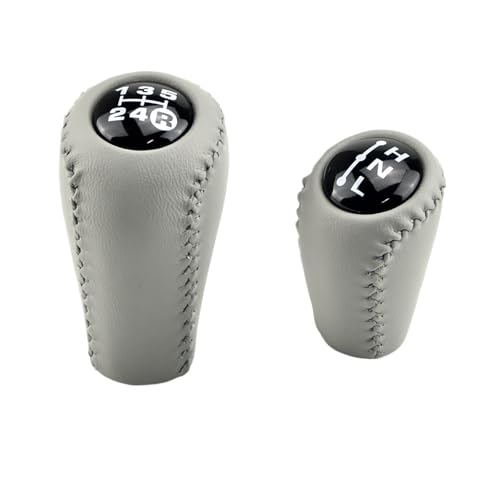 WUWMTUTCK Manuelle Schalthebel-Schaltknauf-Abdeckung, Getriebe-Schaltknauf, passend for Toyota Prado LC120, Land Cruiser Prado, passend for Toyota Prado 120 2003–2009(2Pcs Gray) von WUWMTUTCK