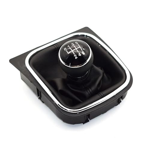 WUWMTUTCK Passend for VW Golf 5 MK5 R32 GTI GTD 2004 2005 2006 2007 2008 2009 5/6-Gang-Auto-Schaltknauf mit Ledermanschette(P 6 Speed) von WUWMTUTCK