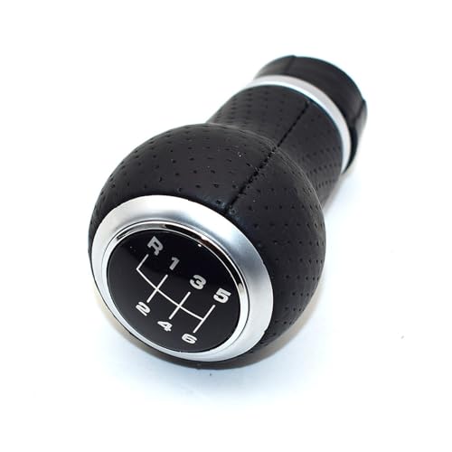 WUWMTUTCK Roter Ring 12 mm, 5/6-Gang-Schaltknauf for Auto, manueller Schalthebel, Stiftgriff, passend for Audi A4 S4 B8 8K A5 8T Q5 8R S Line 2007–2015(6 Speed-BLACK) von WUWMTUTCK