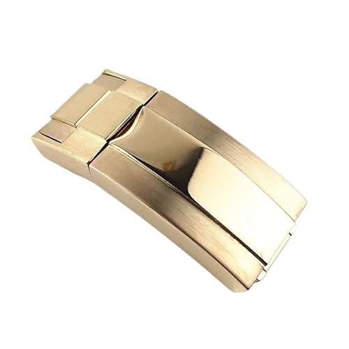 WUWMTUTCK Uhrenarmband-Verschluss, passend for Rolex, passend for Daytona, passend for Submariner GMT, passend for Yacht-Master, Feinabstimmung, Zugknopf, 16 mm x 9 mm Massive Edelstahl-Schnalle(Rose von WUWMTUTCK