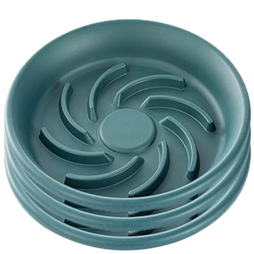 3 Teiliges Set Auffangschale, Abtropfschale aus Kunststoff, rutschfeste Oberfläche, Hält Böden und Tischplatten Sauber(Blue,27x4cm/11x2in) von WUXTOKV