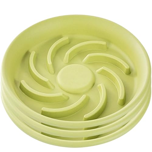 3 Teiliges Set Auffangschale, Abtropfschale aus Kunststoff, rutschfeste Oberfläche, Hält Böden und Tischplatten Sauber(Green,21x3cm/8x1in) von WUXTOKV