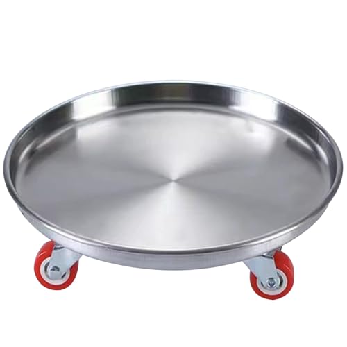 Auffangschale aus Edelstahl 304 für Töpfe, Abtropfgitter mit Rollen, zum Transportieren Schwerer Gegenstände(42cm/16in) von WUXTOKV