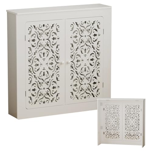 WUXTOKV Heizkörper Abdeckung für Gussheizkörper, Heizung Verkleiden, Retro-Design, die Obere Plattform Eignet Sich zum Platzieren von Dekorationen(70x70x20CM/28x28x8IN) von WUXTOKV