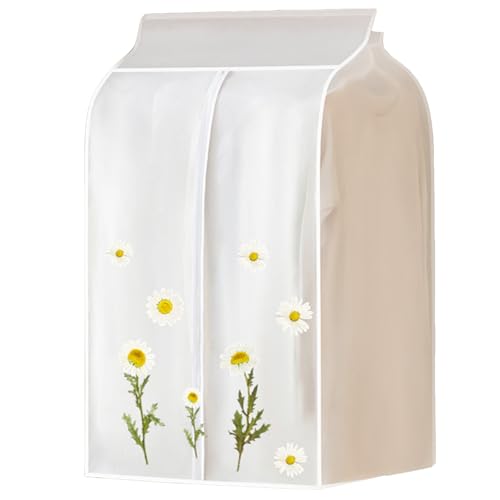 WUXTOKV Kleiderständer Abdeckung, Kleiderschutzhüllen, Verdicktes PEVA-Material, Durchscheinendes Design, Geeignet für Kleiderbügel oder Kleiderschränke(100x90cm/39x35in) von WUXTOKV