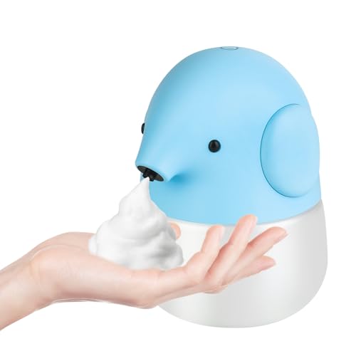 WUYOR Automatischer Sensor Seifenspender, Cartoon Elefant Seifenspender Automatisch für Kinder, 300ml wasserdichte Handwaschmaschine Berührungslos geeignet für Küche, Badezimmer von WUYOR