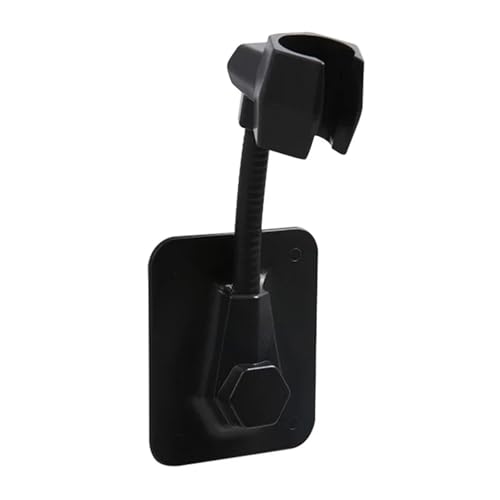 2 Stück 360-Grad-Duschkopfhalter, verstellbare Badezimmer-Duschhalterung for Badewanne, Duschstangenhalter, Halterungskopf, haftet stark an der Wand Für Handbrause(Black) von WUYXTO
