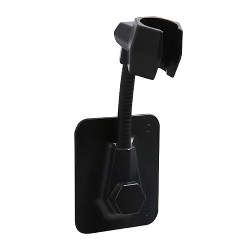 2 Stück 360-Grad-Duschkopfhalter, verstellbare Badezimmer-Duschhalterung for Badewanne, Duschstangenhalter, Halterungskopf, haftet stark an der Wand Für Handbrause(Black) von WUYXTO