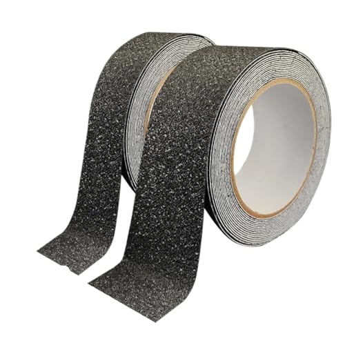 2 Stück Anti-Rutsch-Sicherheitsband, PEVA-Material mit Kiesmuster, wasserfester Gummikleber for den Innen- und Außenbereich auf Kunststoffoberflächen Für Drinnen Und Draußen(5cm) von WUYXTO
