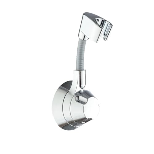 2 Stück Saugnapf-Duschhalter, verstellbarer Duschkopfhalter, Düse, Handhalter, stanzfrei, Multi-Winkel-Rotation, Duschhalterung Für Handbrause(Sliver) von WUYXTO