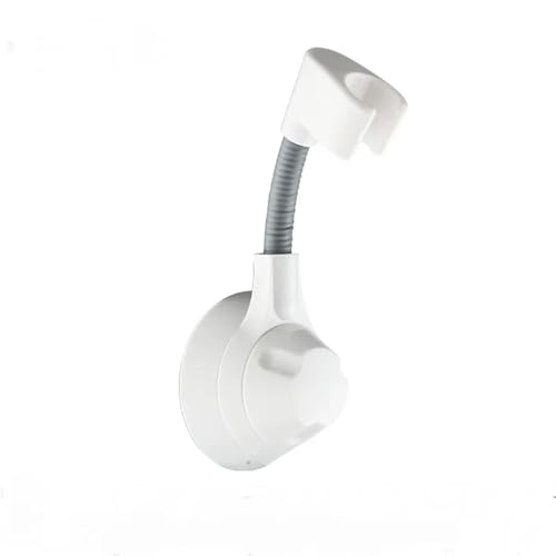2 Stück Saugnapf-Duschhalter, verstellbarer Duschkopfhalter, Düse, Handhalter, stanzfrei, Multi-Winkel-Rotation, Duschhalterung Für Handbrause(White) von WUYXTO