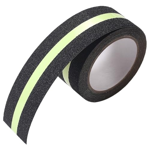 2 Stück sandgestrahltes leuchtendes Anti-Rutsch-Klebeband, PVC-Fluoreszenzband, Nachtlicht, Anti-Rutsch-Streifen for Keramikfliesen, Treppenstufen Für Drinnen Und Draußen(Color 1) von WUYXTO