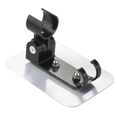 2 Stück verstellbarer Handbrausehalter aus Aluminium zur Wandmontage, Duschkopf, Badezimmer-Sitzhalterung Für Handbrause(Black) von WUYXTO