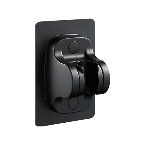 2 stücke Selbstklebende Dusche Arm Kopf Halter Einstellbare Wand Befestigte Basis Platte Halterung for Home Badezimmer Zubehör Für Handbrause(Black) von WUYXTO