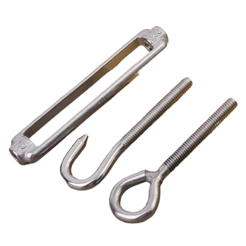 5–12 Stück Edelstahl-Haken- und Ösenspanner, OC-Typ, Spannschloss for Festziehen des Drahtseilspannungssatzes, einstellbare Drahtspanner-Kits Für Spanner Seilsystem(12PCS,M4) von WUYXTO