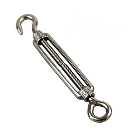 5 Stück M4 ~ M8 304 Edelstahl Spannschloss Drahtseil Spannvorrichtung Schattierungsnetz Planeninstallation DIY Werkzeuge Bolzenhaken Für Spanner Seilsystem(M8) von WUYXTO