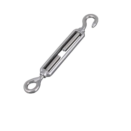 8 STÜCKE Edelstahl 304 Haken Und Ösen Spannschloss Größe Heavy Duty Rigging Segeln Hardware Drahtseil Spannung Für Spanner Seilsystem(M6) von WUYXTO