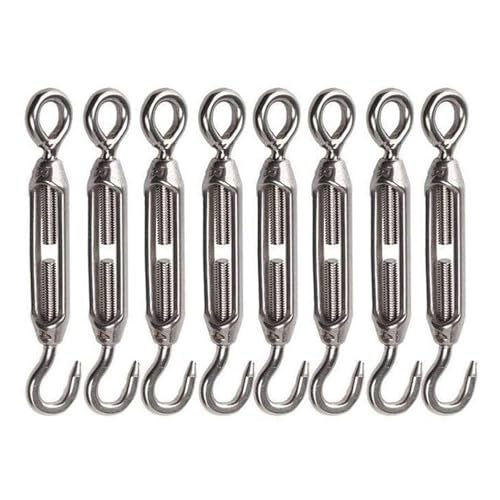8 stücke Edelstahl Seil Spannung Haken Auge Spannschloss Bolzen Drehen Schnalle Für Spanner Seilsystem von WUYXTO
