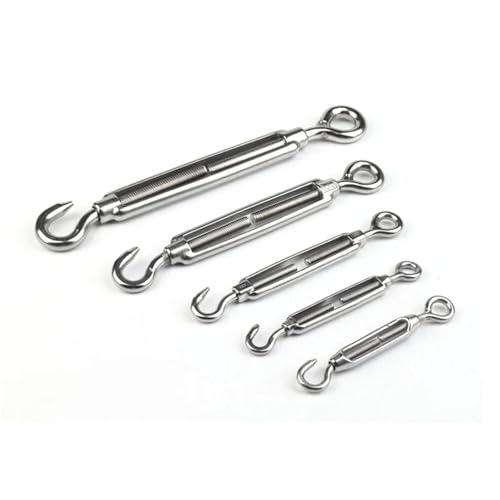 8 stücke Edelstahl Spannschloss for Stahl Seil Draht Hängen Schraube Einstellbare Spannung Anziehen Alambre De Acero Inoxidable Für Spanner Seilsystem(M5) von WUYXTO