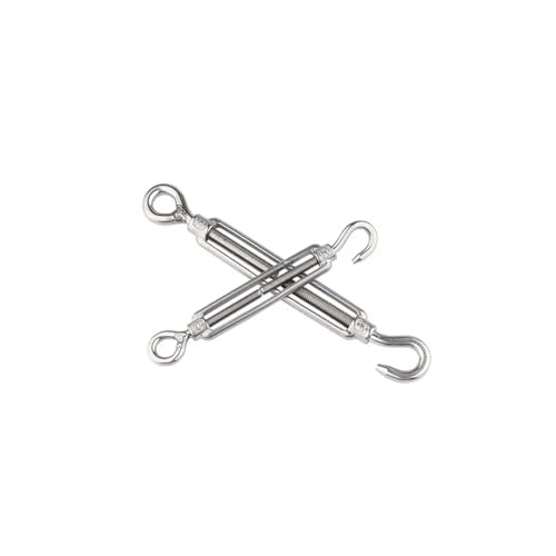 8Pcs 304 Edelstahl Blumenkorb Schraube Stahldraht Seil/Spanner Offenen Körper Bolzen Für Spanner Seilsystem(M8) von WUYXTO