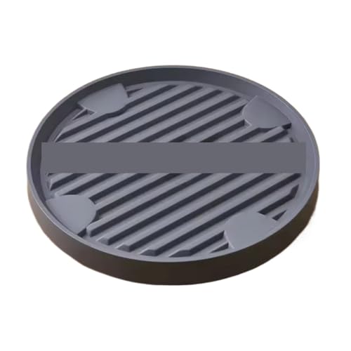 Blumentopf Untersetzer Flower Pot Tray Wheels Round Plastic Tray Heavy Duty Tree Flower Potted Planter Stand Rack Removable Moving Trays with Rollers für Innen- und Außenpflanzen(Grey-22.3CM) von WUYXTO