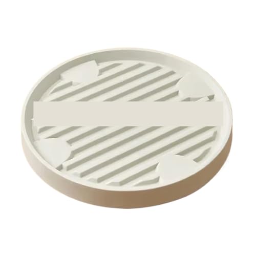 Blumentopf Untersetzer Flower Pot Tray Wheels Round Plastic Tray Heavy Duty Tree Flower Potted Planter Stand Rack Removable Moving Trays with Rollers für Innen- und Außenpflanzen(White-31.3CM) von WUYXTO