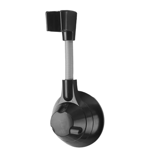 Duschkopfhalter, universelle, um 360 Grad verstellbare Halterungen mit Saugnapf, selbstklebendes, austauschbares Badezimmerzubehör Für Handbrause(Black,1PC) von WUYXTO