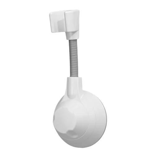 Duschkopfhalter, universelle, um 360 Grad verstellbare Halterungen mit Saugnapf, selbstklebendes, austauschbares Badezimmerzubehör Für Handbrause(White,1PC) von WUYXTO