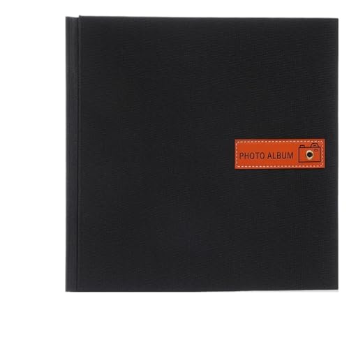 Einfache Selbstklebende Film bedeckt DIY Fotoalbum Retro große Kapazität Familie glückliche Zeiten Wachstum Aufnahme Bildalben Für Geburtstag(Black,32 * 33.5cm) von WUYXTO