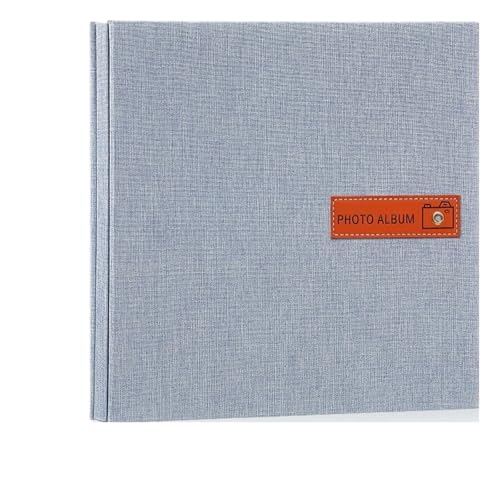 Einfache Selbstklebende Film bedeckt DIY Fotoalbum Retro große Kapazität Familie glückliche Zeiten Wachstum Aufnahme Bildalben Für Geburtstag(Grey,32 * 33.5cm) von WUYXTO