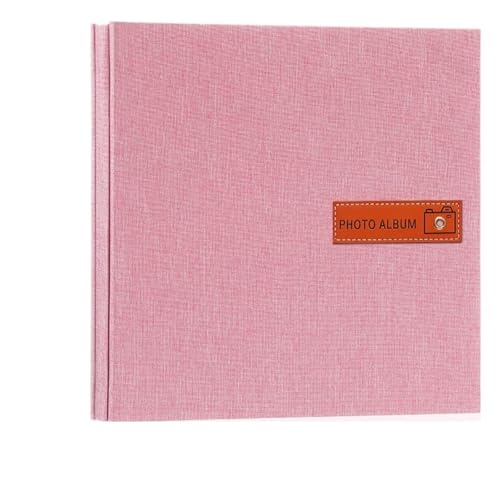 Einfache Selbstklebende Film bedeckt DIY Fotoalbum Retro große Kapazität Familie glückliche Zeiten Wachstum Aufnahme Bildalben Für Geburtstag(Pink,26.5 * 28cm) von WUYXTO