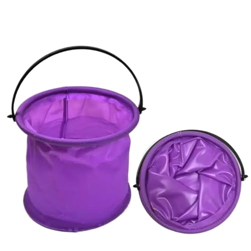 Faltbarer Eimer 2PCS Klapp Eimer Faltbare Eimer Gartenarbeit Werkzeug Outdoor Pool Kinder Sommer Wasser Spaß für Camping Wohnmobil(Purple) von WUYXTO