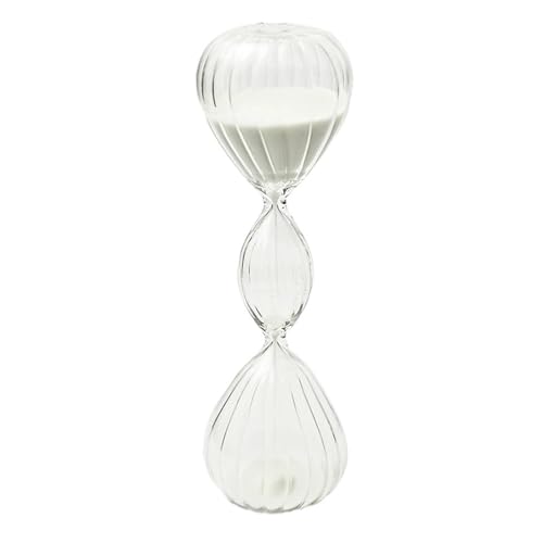 Sand Sanduhr Unregelmäßiger dreischichtiger Sanduhr-Timer, zu Hause installiertes Glas-Sanduhr-Küchenbüro-Zeitmanagement-Tool(Striped White Sand) von WUYXTO