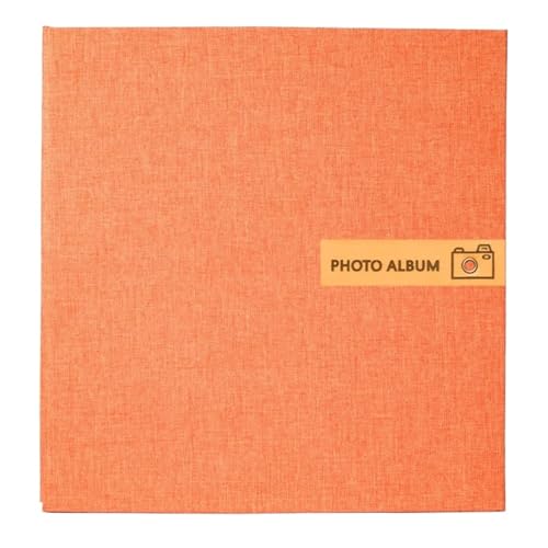 WUYXTO Album Kapazität Liebhaber Laminierung Geburtstag for großes Foto Leinen Album Familie Hochzeit selbstklebend einfaches Geschenk 16 Zoll Foto Für Geburtstag(Orange) von WUYXTO