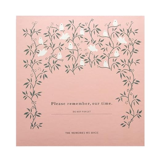 WUYXTO Dekorative Pflanzen Halter Fotoalbum Selbstklebende Blätter Getrocknete Blumen Geprägte Lagerung Klebrige DIY Alben Für Geburtstag(Pink) von WUYXTO