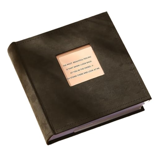 WUYXTO Fotoalbum, Album mit großer Kapazität, 6 Zoll, 200 Stück, laminiertes Fotoalbum, faltbares Gedenkalbum Für Geburtstag(Black) von WUYXTO