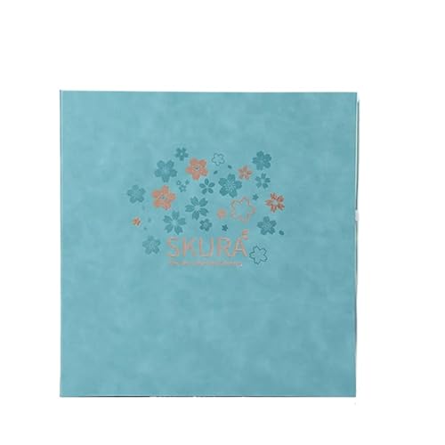 WUYXTO Fotoalbum aus Schaffellimitat, DIY-Einsteckalbum, Selbstklebende Folie, großes Souvenir, 40 Seiten Für Geburtstag(Blue Black Card) von WUYXTO
