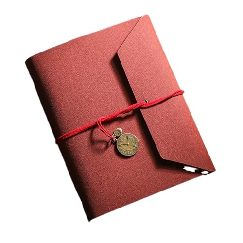 WUYXTO Loseblatt-laminiertes Fotoalbum, DIY, Quittungen, Postkarten, Aufbewahrungsbuch, Notizbuch, Bilderhülle, Wachstumsalbum, Abschlussgeschenke Für Geburtstag(Red) von WUYXTO