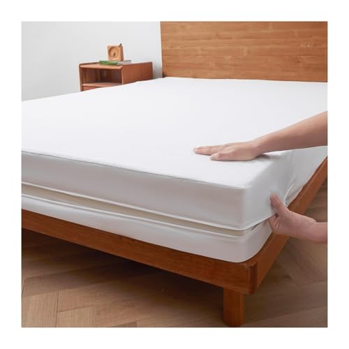 WUYXTO Matratzenschoner Wasserdichter Matratzenbezug mit Reißverschluss, ultraweiche Oberfläche, Dicker Matratzenschoner for Einzel- oder Doppelbett ohne Kissenbezüge für die Matratze(150x200x30cm) von WUYXTO
