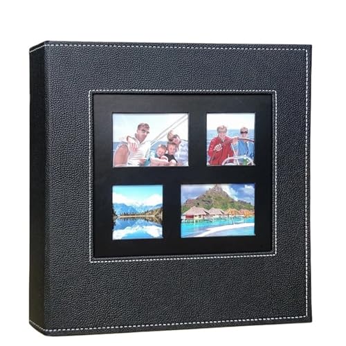 WUYXTO PP-Fotoalbum mit Ledereinband und großem Fassungsvermögen for zu Hause, for 600 6-Zoll-Fotos, Einsteck-Fotoalbum, Fotokartenhalter Für Geburtstag(Black) von WUYXTO