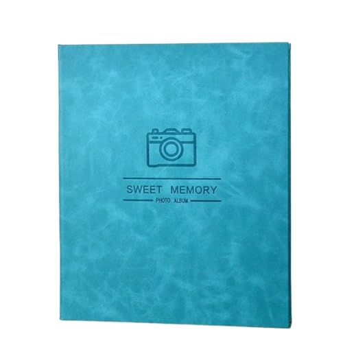 WUYXTO PU-Abdeckung 576, vertikale Tasche, 15,2 x 11,4 cm, 6/5 Zoll, mobiles Fotoalbum, Einsteckfotoalbum Für Geburtstag(Blue A 4D) von WUYXTO