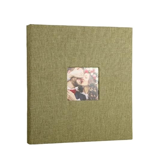 WUYXTO Selbstklebende, laminierte DIY-Fotoalben aus Stoff, Erinnerungs-Hochzeits-Fotoalben Für Geburtstag(Green) von WUYXTO