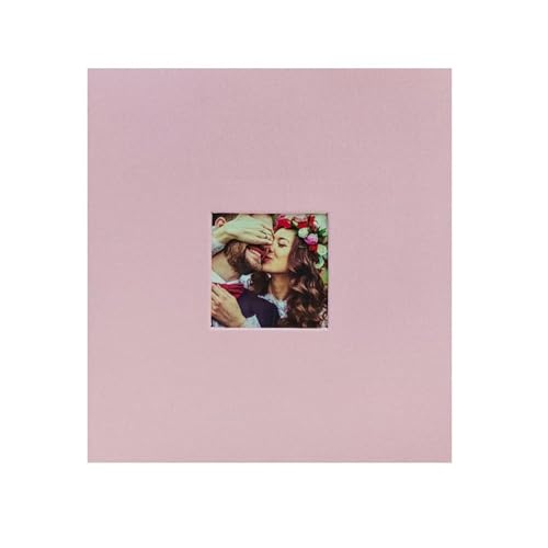 WUYXTO Selbstklebende, laminierte DIY-Fotoalben aus Stoff, Erinnerungs-Hochzeits-Fotoalben Für Geburtstag(Pink) von WUYXTO